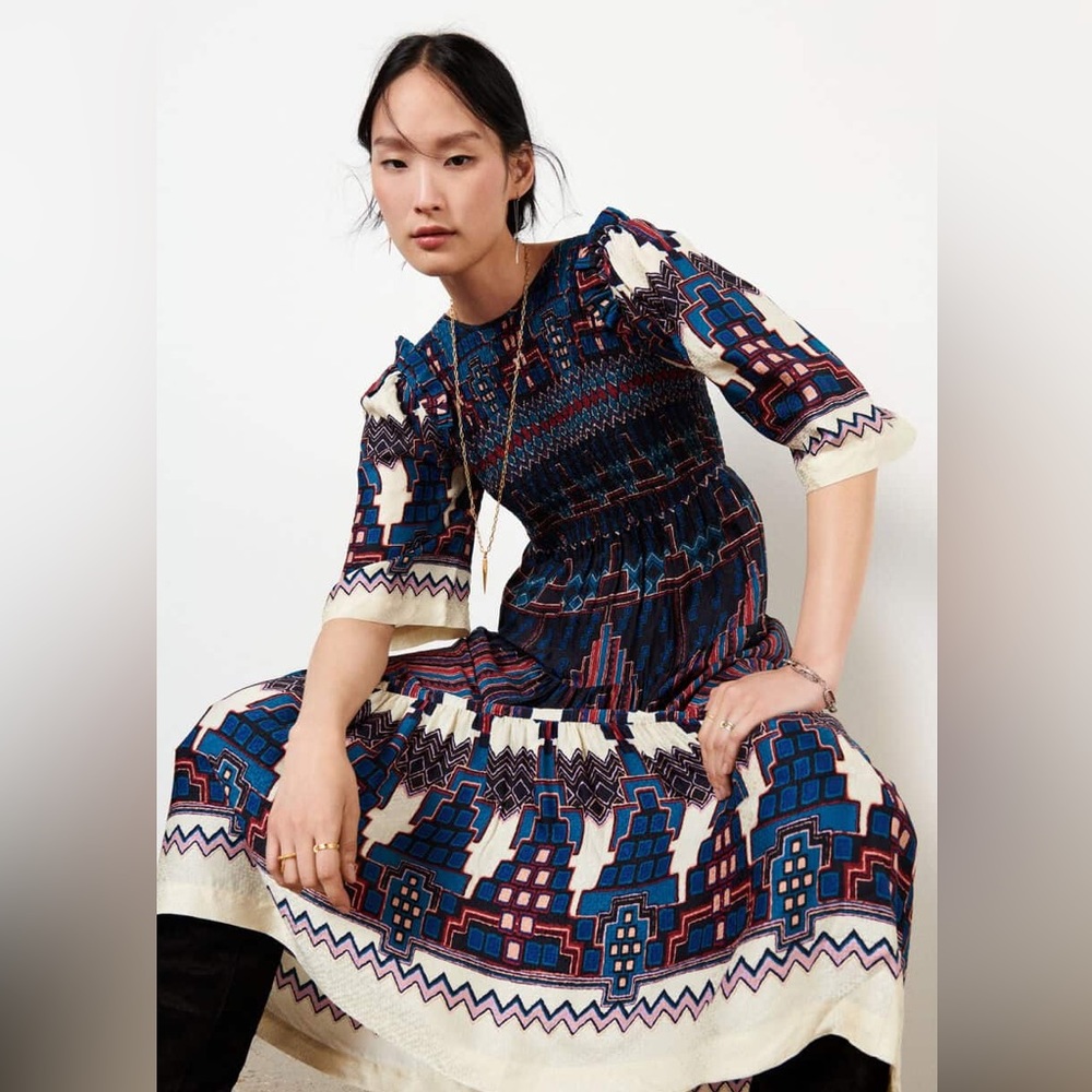 ba&sh Mandie Geometric-print Dress